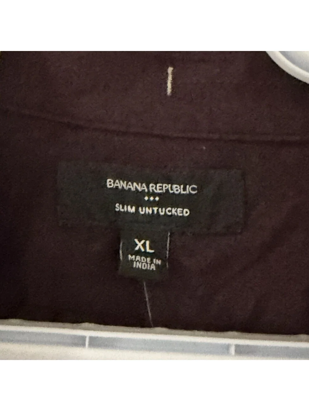 Banana Republic Slim Untucked Shirt XL Brown Long Sleeve Button Front NWT